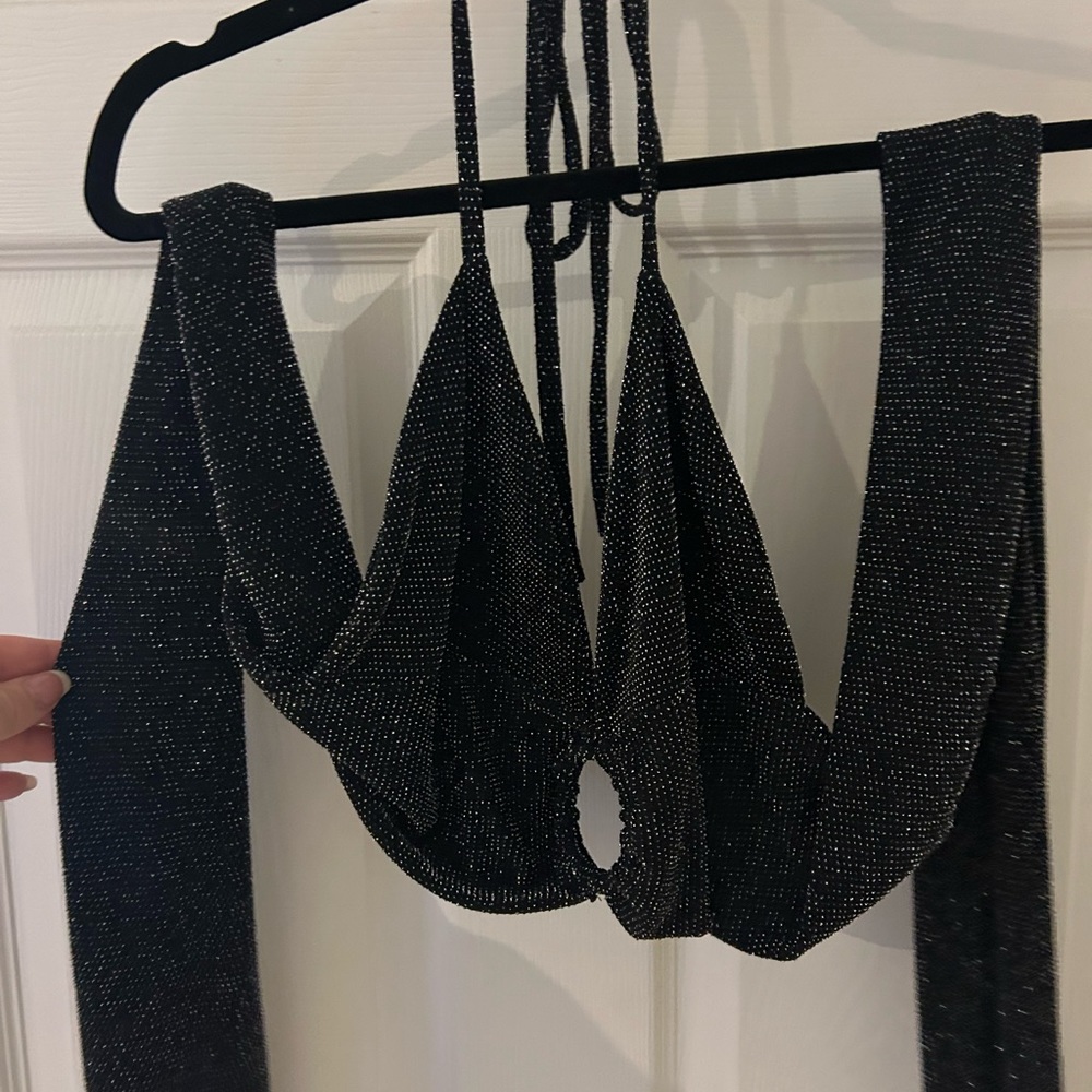 halter tie back top